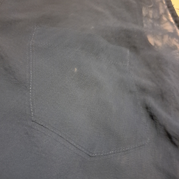 🌼 5/$25 2X George Sheer Navy Sleeveless Blouse - Picture 4 of 5